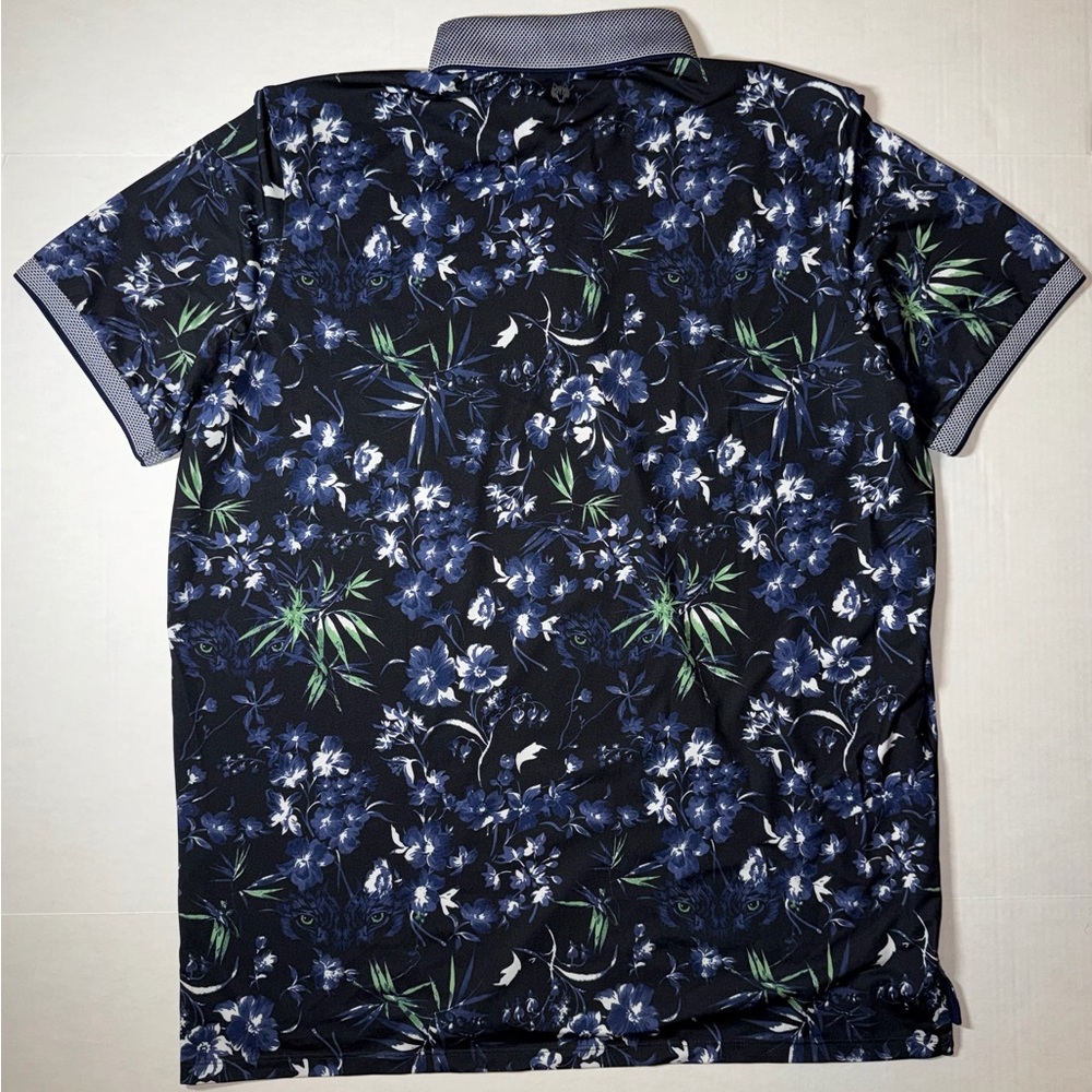 Greyson Navy Floral Polo Shirt - Picture 4 of 5